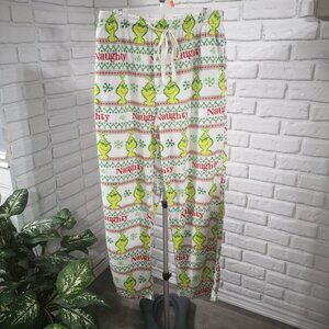 Grinch Men's Size Large Fleece Straight Legs Lounge Pants